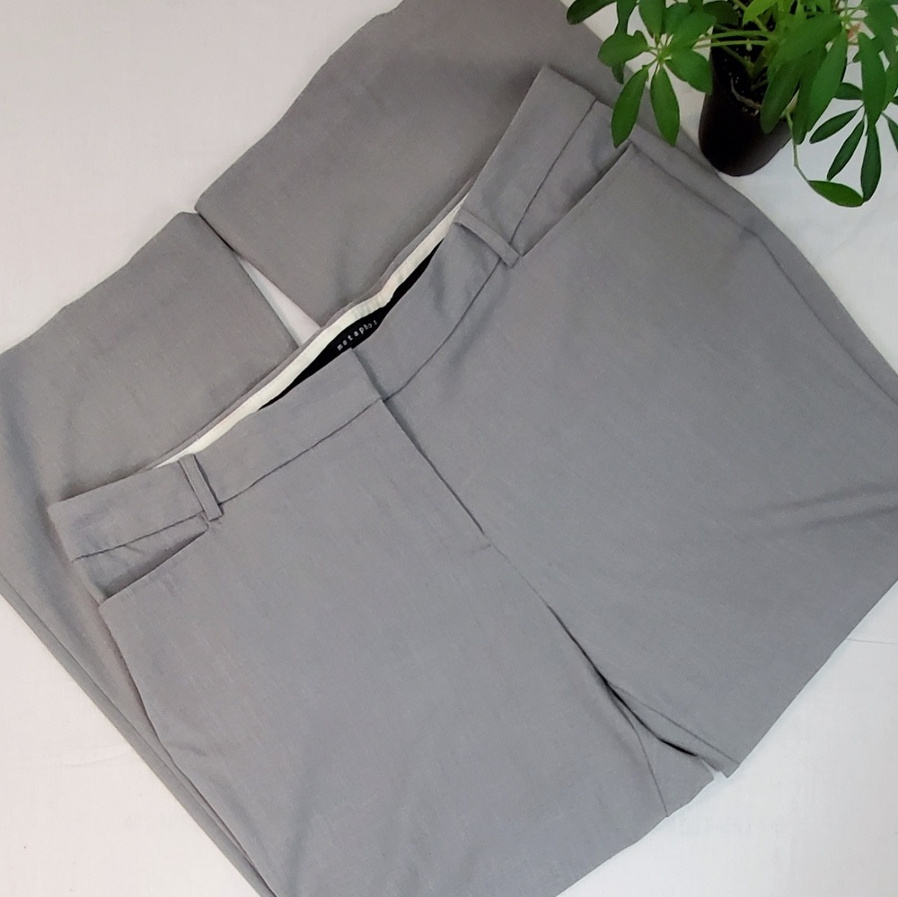 Metaphor Courtney Career Pants Grey Wide Leg S 16 - Picture 1 of 8